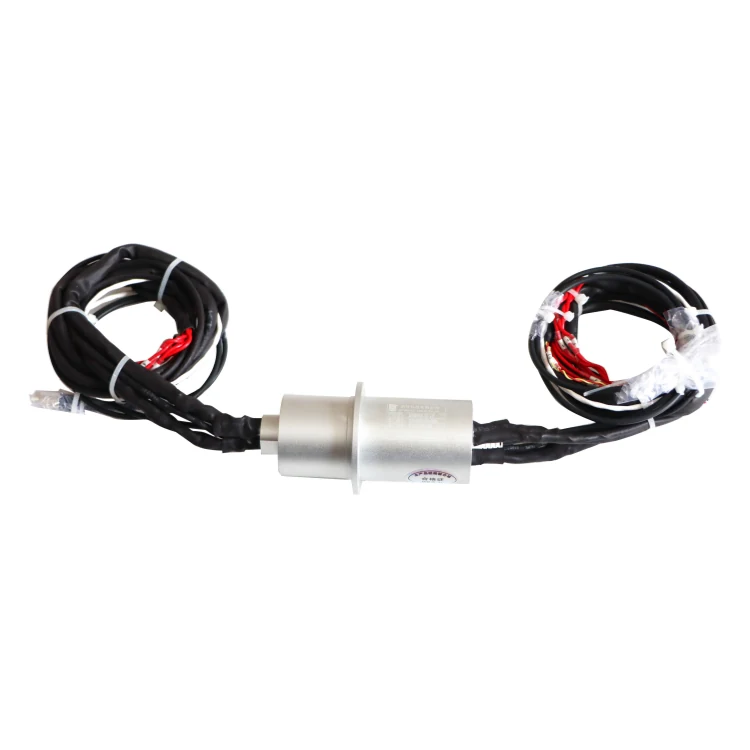 DHS040-28-1F integral precision optoelectronic slip ring transmit 1 optical fiber and 28 electrical channels, view 3