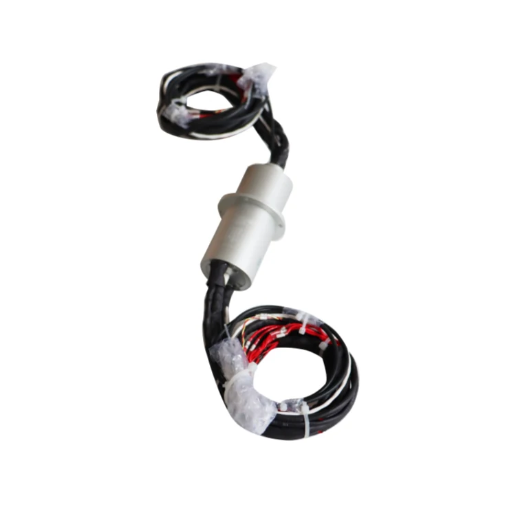 DHS040-28-1F integral precision optoelectronic slip ring transmit 1 optical fiber and 28 electrical channels — fiber optic rotary joints manufactured by INGIANT
