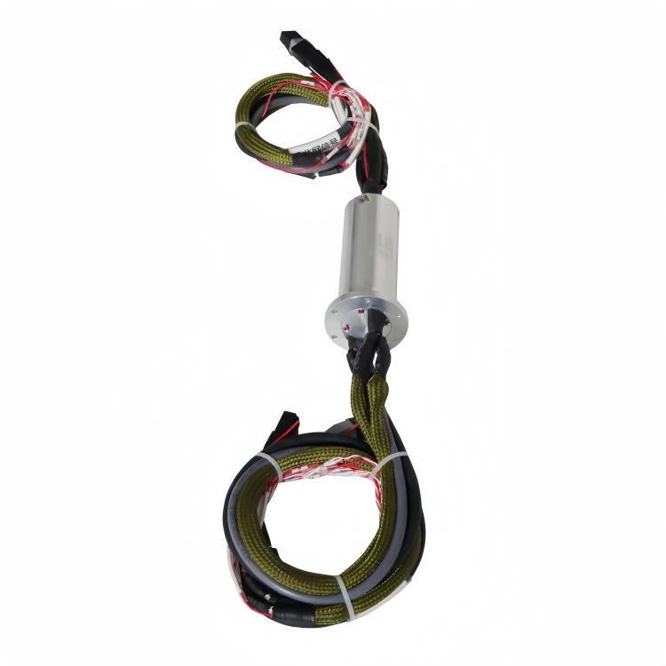 DHS040-38-003 40mm diameter Ethernet slip ring transmits 20A current and 100M Ethernet signal — ethernet slip rings manufactured by INGIANT