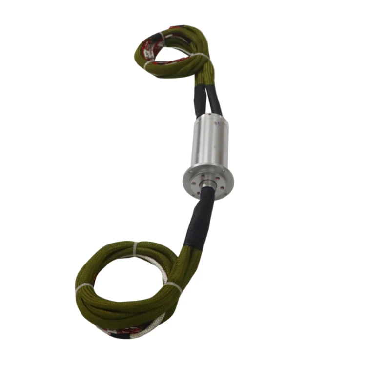DHS044-41 Ingiant Rotor flange slip ring out diameter 44mm 41 channels power and signal with a flange on the rotor part — capsulated slip rings manufactured by INGIANT