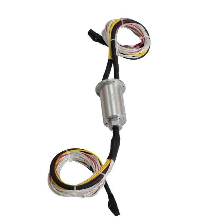 DHS045-30 compact slip rings diameter 45mm 30channels with solid shaft, view 2