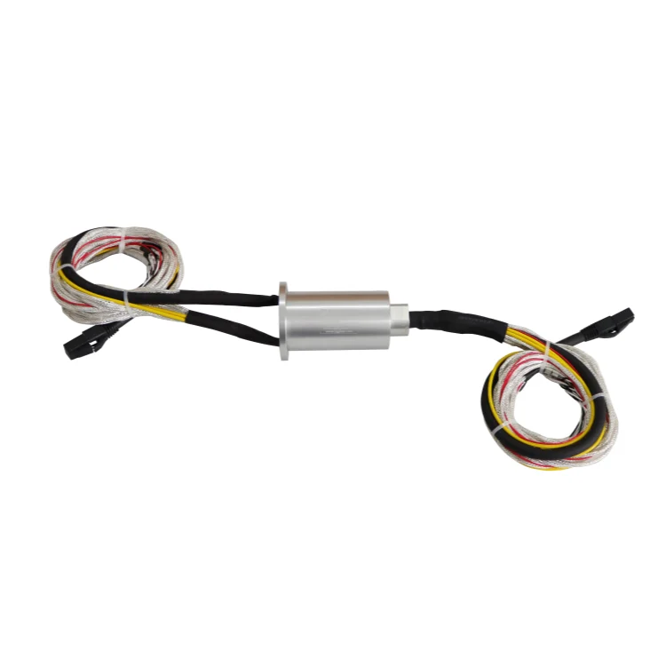 DHS045-30 compact slip rings diameter 45mm 30channels with solid shaft, view 3