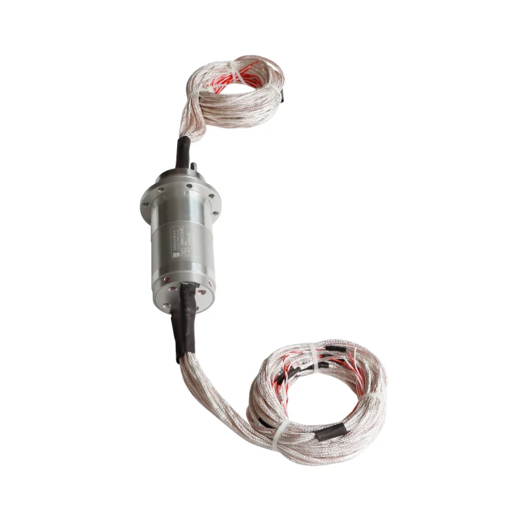 DHS046-25-3A-002 capsulated slip ring diameter 46mm 25channels 3A with flange — capsulated slip rings manufactured by INGIANT