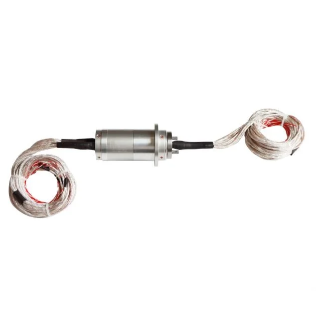 DHS046-25-3A-002 capsulated slip ring diameter 46mm 25channels 3A with flange, view 3