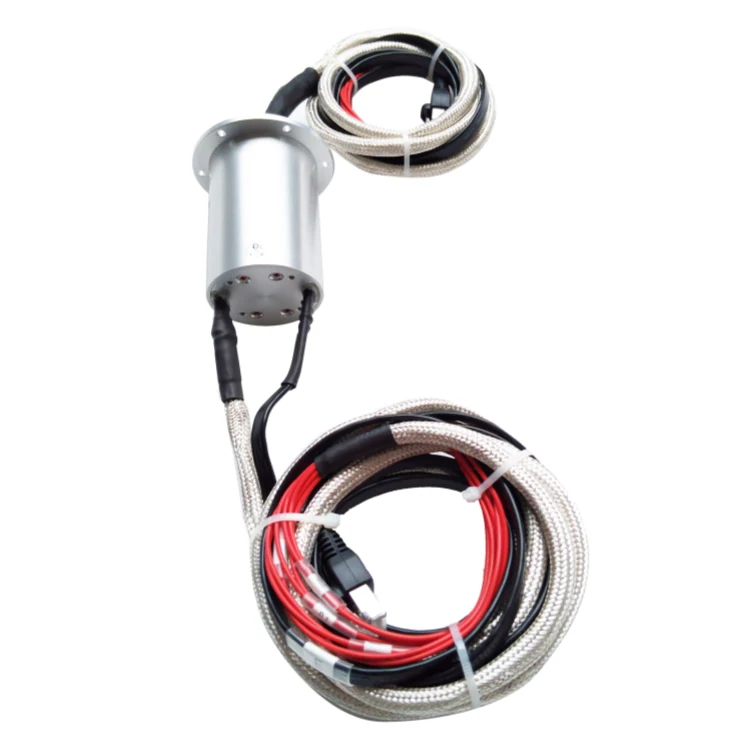 DHS048-13 Gigabit Ethernet slip ring out diameter 48mm with 1 channel Gigabit Ethernet signal and 4 channels power — ethernet slip rings manufactured by INGIANT