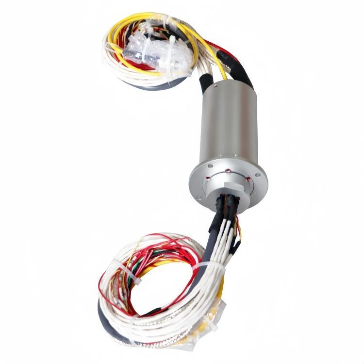 DHS048-35-1F photoelectric slip ring combination single channel fiber optic slip ring, view 3