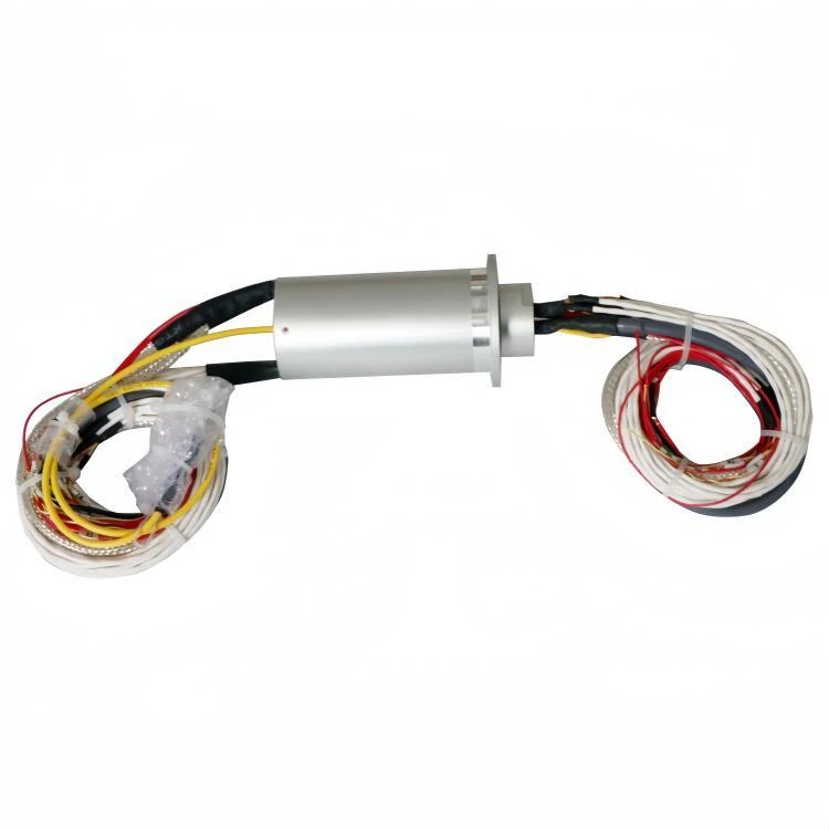 DHS048-35-1F photoelectric slip ring combination single channel fiber optic slip ring, view 2