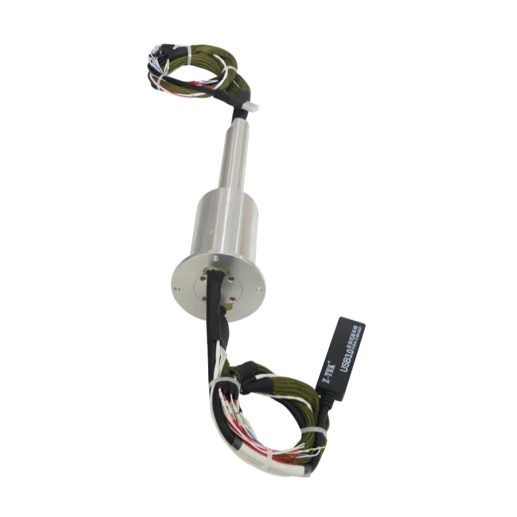 DHS055-25-3A Customized USB slip ring transmit USB3.0 signals and 3A electrical power — usb slip rings manufactured by INGIANT