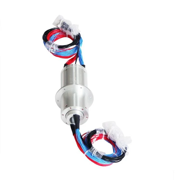 DHS055-45-2F-002 Optoelectronic slip ring diameter 55mm 45 channel combination of two optical fibers — hybrid slip rings manufactured by INGIANT