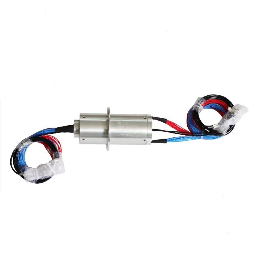 DHS055-45-2F-002 Optoelectronic slip ring diameter 55mm 45 channel combination of two optical fibers, view 3
