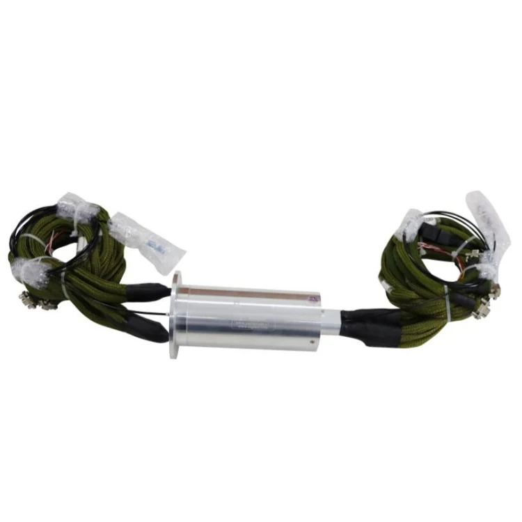 DHS055-46-1F-002 Special aviation plug connector hybrid slip ring combination one-channel optical fiber slip ring, view 3