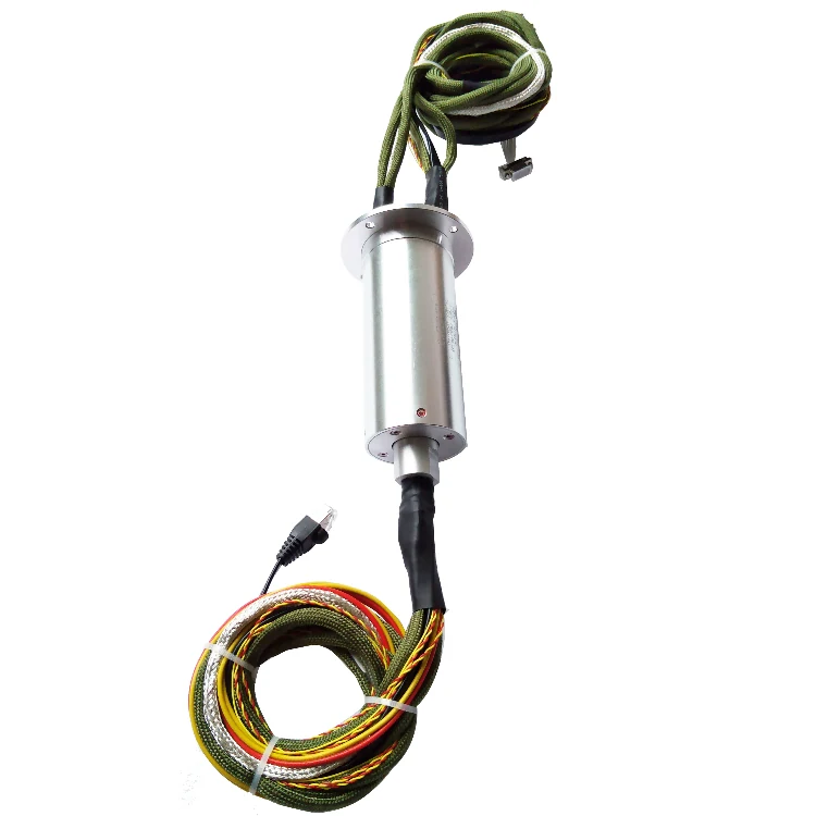 DHS055-46 Ingiant Solid shaft Ethernet slip ring out diameter 55mm transmission 1000M Ethernet signal, view 3
