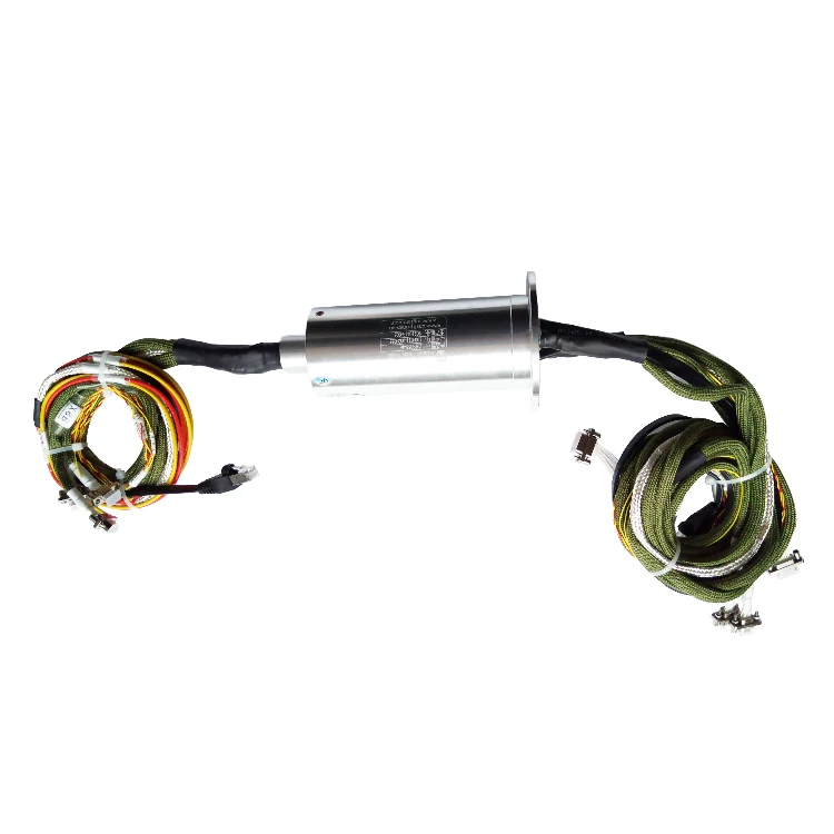 DHS055-46 Ingiant Solid shaft Ethernet slip ring out diameter 55mm transmission 1000M Ethernet signal, view 2