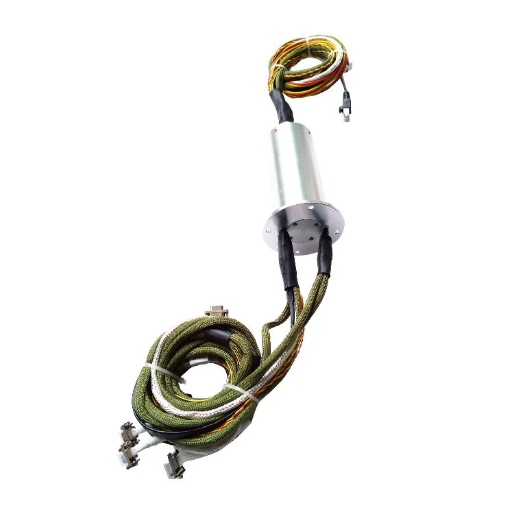 DHS055-46 Ingiant Solid shaft Ethernet slip ring out diameter 55mm transmission 1000M Ethernet signal — ethernet slip rings manufactured by INGIANT