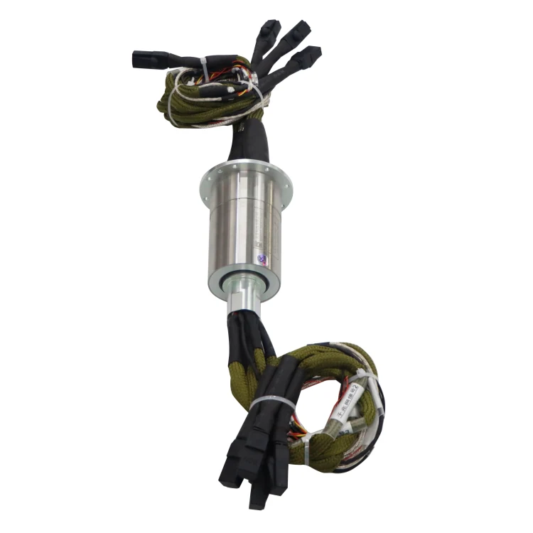 DHS055-60-002 Ethernet slip ring outer diameter 55mm 60 channels with flange, view 2