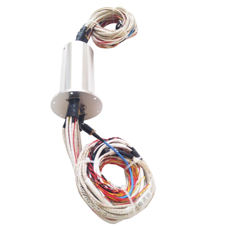 DHS056-48-1S OD 56mm HD video slip ring with 1channel high-definition video signal and electric hybrid slip ring — rf rotary joints and coax slip rings manufactured by INGIANT