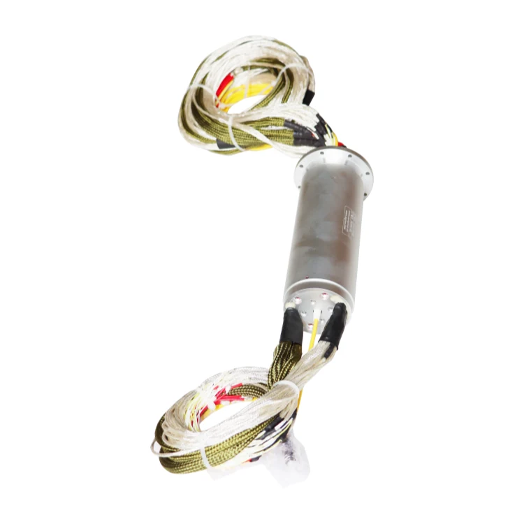 DHS056-50-1F photoelectric slip ring 1 channel optical fiber + electric hybrid slip ring, view 2
