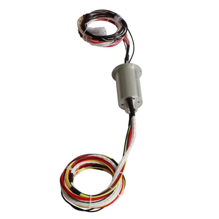 DHS058-17-1F optoelectronic hybrid slip ring 17channels power and 1-channel optical fiber, view 2