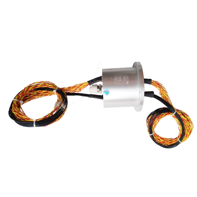 DHS065-28-1Q Gas electric slip ring 65mm with 1 gas channel 0.4Mpa and 28channels power signals, view 4