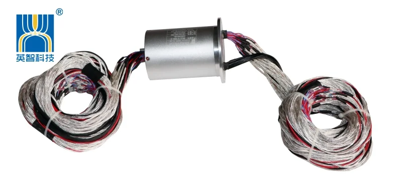 DHS068-66 solid shaft conductive slip ring 68mm 66channels for amusement rides — capsulated slip rings manufactured by INGIANT