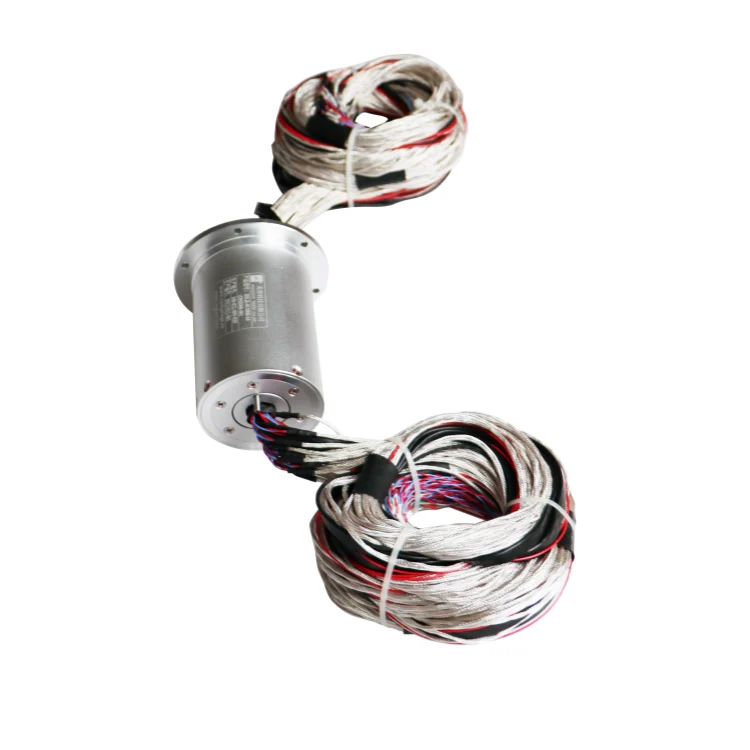 DHS068-66 solid shaft conductive slip ring 68mm 66channels for amusement rides, view 3