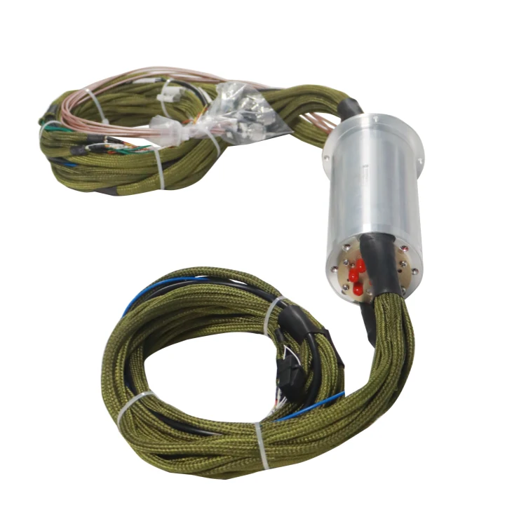 DHS074-46-6S RF slip ring support 6 RF channels hybrid 46 channels power or signal transmission, view 2