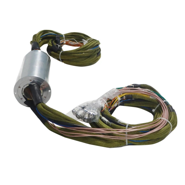 DHS074-46-6S RF slip ring support 6 RF channels hybrid 46 channels power or signal transmission, view 3