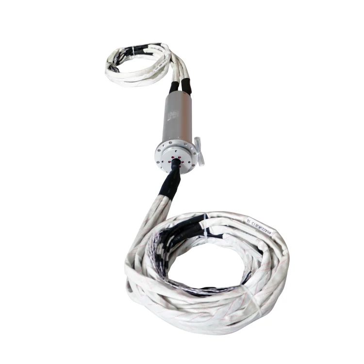 DHS074-95 customized solid shaft capsulated slip ring flange connection diameter 74mm 95 channels, view 3