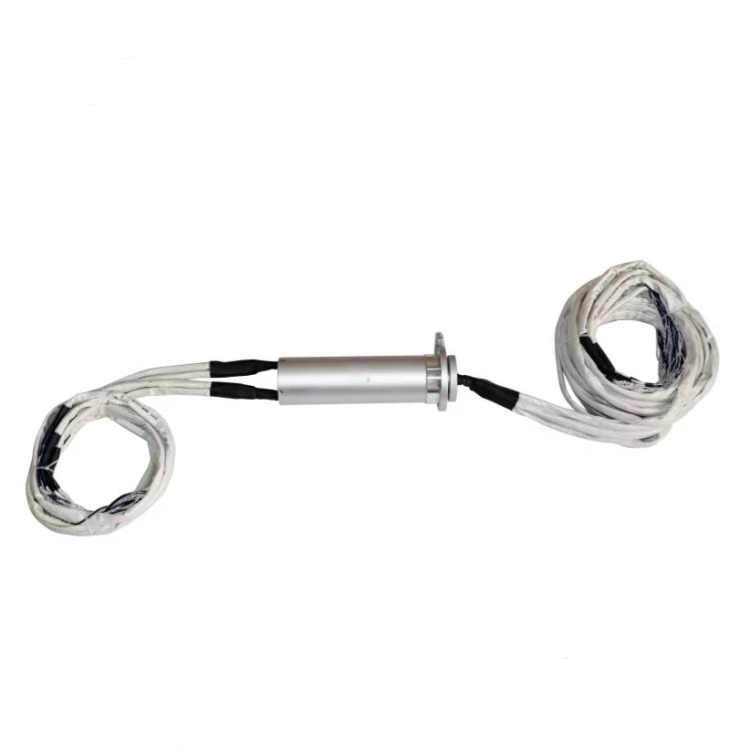 DHS074-95 customized solid shaft capsulated slip ring flange connection diameter 74mm 95 channels, view 4