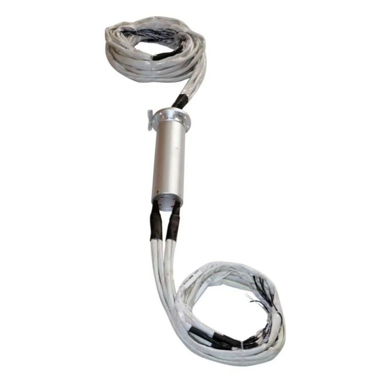 DHS074-95 customized solid shaft capsulated slip ring flange connection diameter 74mm 95 channels — customized slip rings manufactured by INGIANT