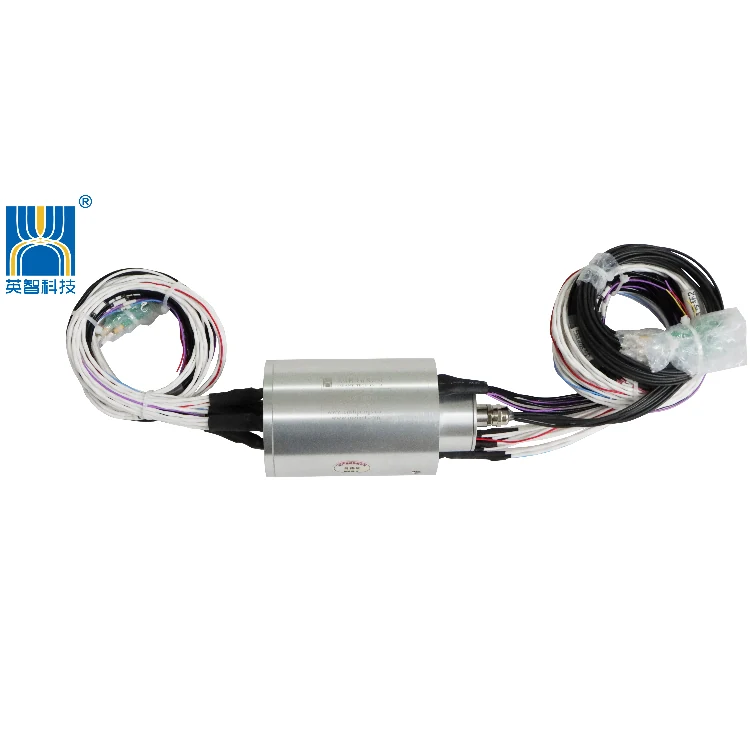 DHS075-36-6F Photoelectric slip ring transmit 6 optical fibers and 36 electrical channels, view 2