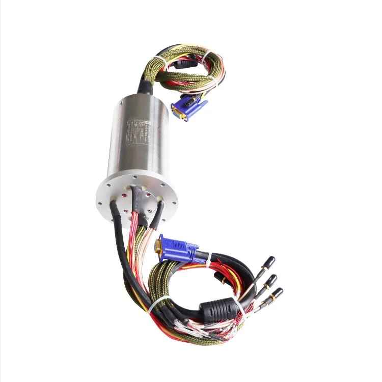 DHS075-49 solid shaft HD-SDI slip ring diameter 75mm 49channels transmit video signal, view 2