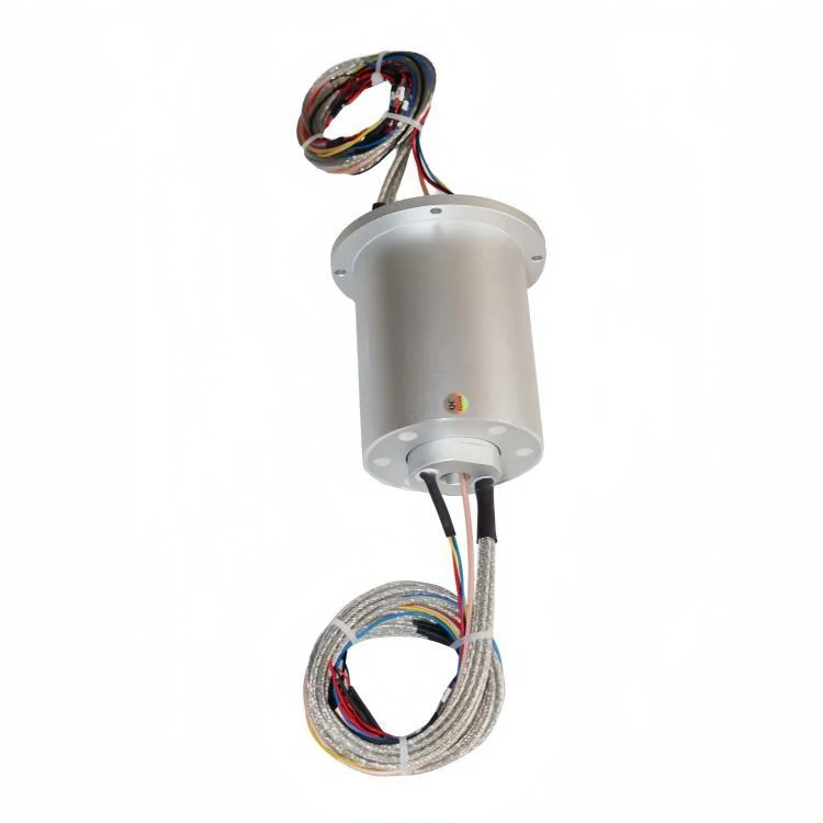 DHS078-19-1S RF rotary joint 1-channel radio frequency rotating joint + electric combination slip ring, view 3