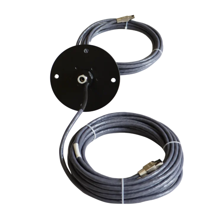 DHS078-9-2A-1Q hybrid slip ring solid shaft 9 channels 2A with 1 pneumatic channel, view 2