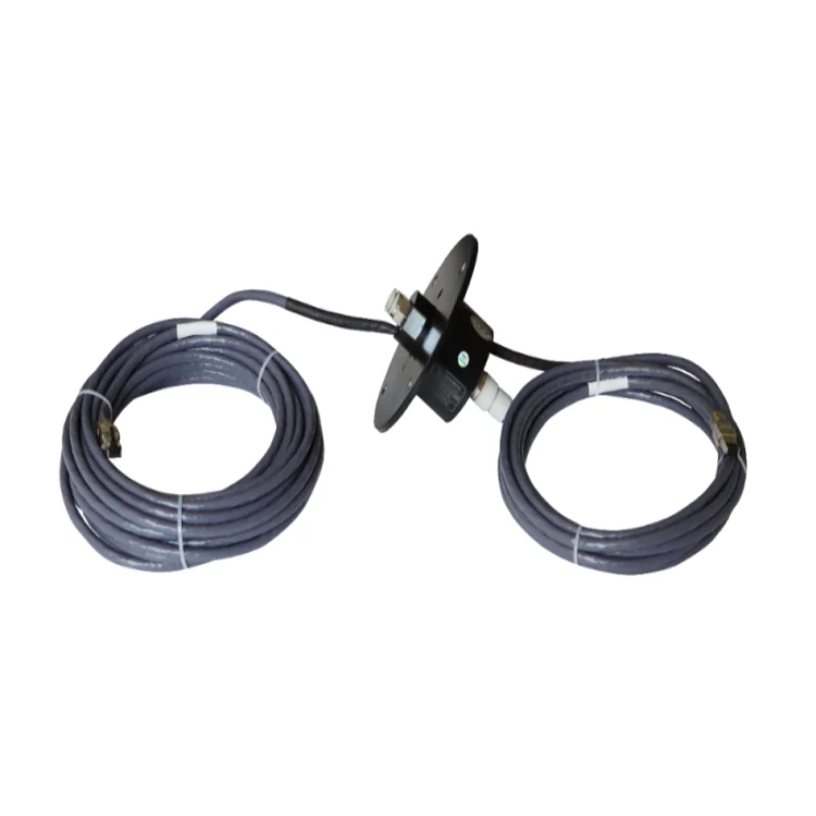DHS078-9-2A-1Q hybrid slip ring solid shaft 9 channels 2A with 1 pneumatic channel — hybrid slip rings manufactured by INGIANT