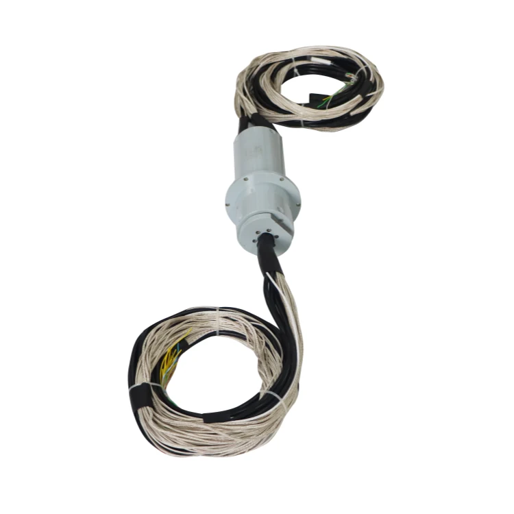 DHS080-62 outer diameter 80mm Ethernet slip ring 1 channel 1000M Ethernet + 53 channels power/signal, view 3