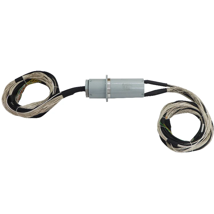 DHS080-62 outer diameter 80mm Ethernet slip ring 1 channel 1000M Ethernet + 53 channels power/signal — hybrid slip rings manufactured by INGIANT