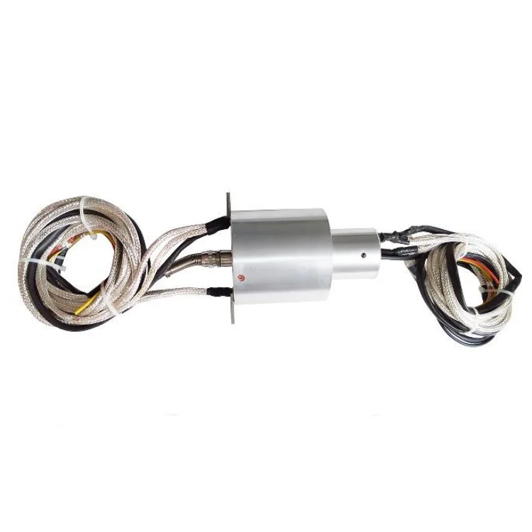 DHS082-7-2F-L300-002 capsulated slip ring 7channels include 2 fiber optic diameter 82mm, view 2