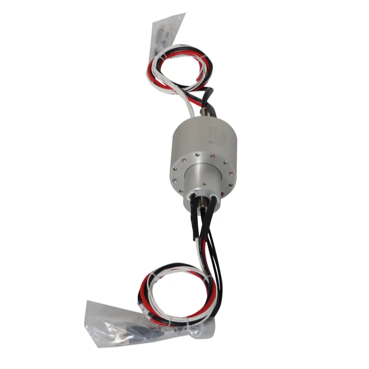 DHS082-7-3F Optoelectronic hybrid waterproof slip ring diameter 82mm 7-channel electrical combination 3-channel optical fiber — hybrid slip rings manufactured by INGIANT