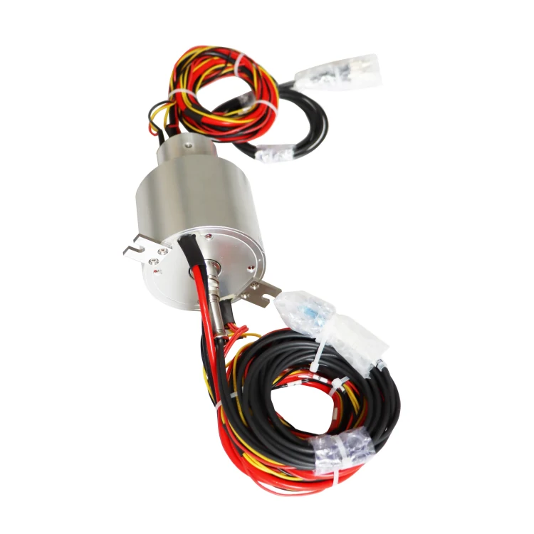 DHS082-8-2F optoelectronic slip ring diameter 82mm 8-channel electrical and 2-channel optical fiber, view 2