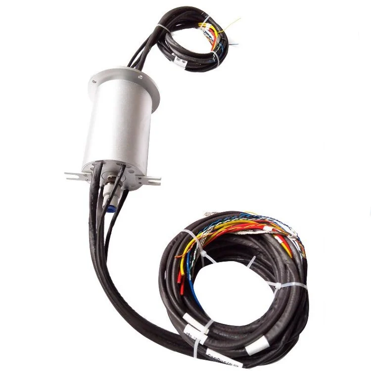 DHS086-19-1Q hybrid slip ring combined 1channel pneumatic and 18 electrical channels, view 2