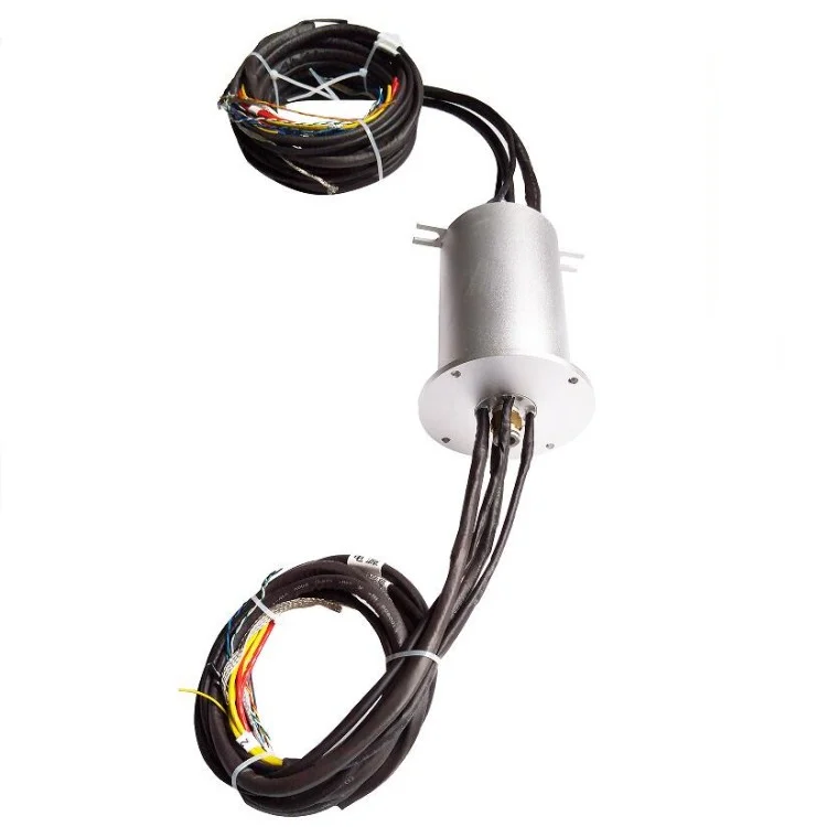 DHS086-19-1Q hybrid slip ring combined 1channel pneumatic and 18 electrical channels — hybrid slip rings manufactured by INGIANT