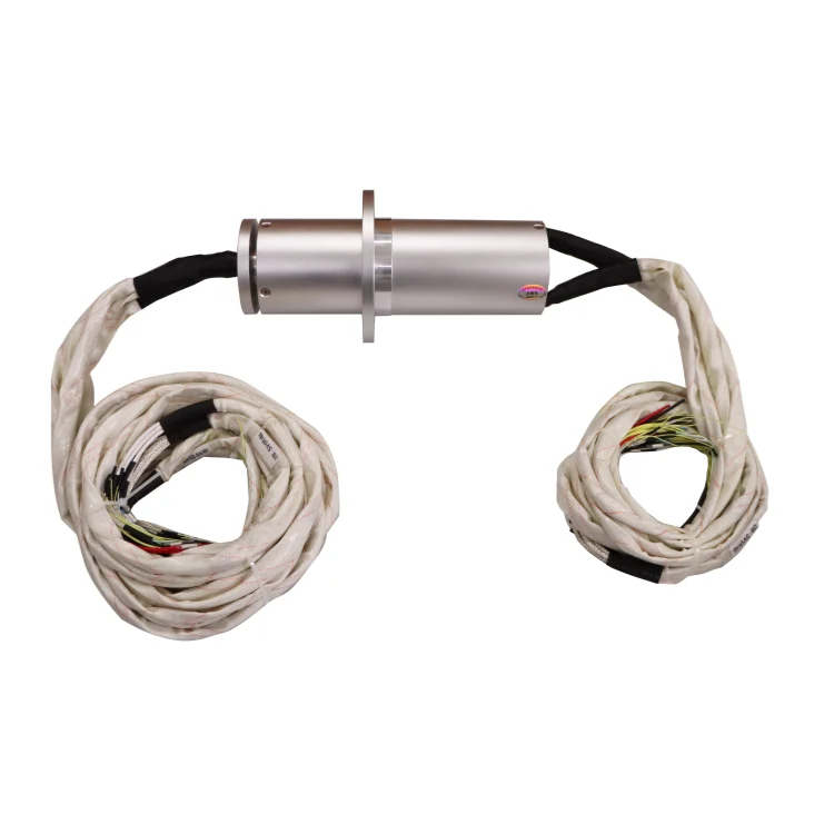 DHS088-67 capsulated slip ring diameter 88mm 67channels with flange, view 2