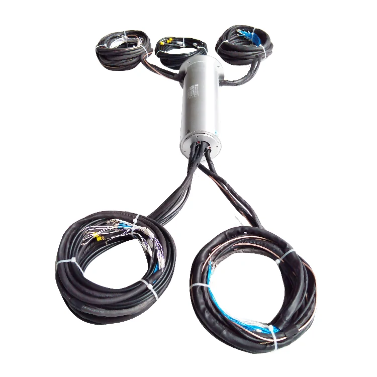 DHS090-72-3S Ingiant 90mm RF slip ring combination three-channel coaxial rotary joint and 72 electrical channels, view 2