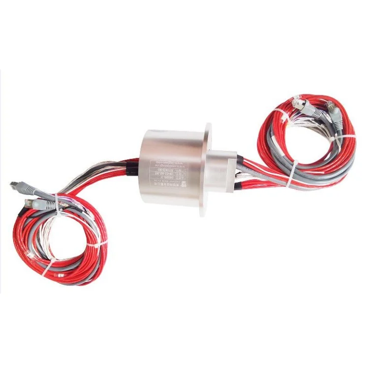DHS098-25 Hybrid slip rings ethernet slip ring diameter 98mm 25 channels, view 2
