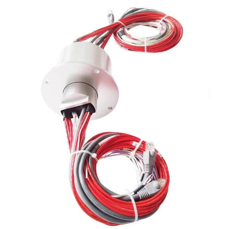 DHS098-25 Hybrid slip rings ethernet slip ring diameter 98mm 25 channels — ethernet slip rings manufactured by INGIANT