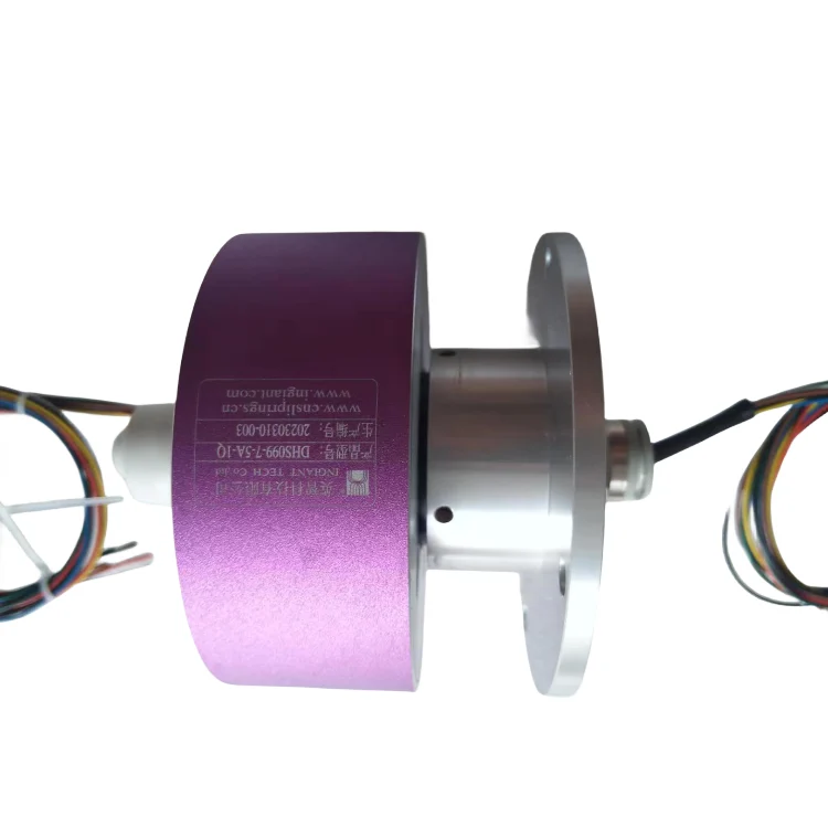 DHS099-7-5A-1Q Hybrid slip ring inner diameter 99mm, 7 channels 5A combined 1 pneumatic channel, view 3