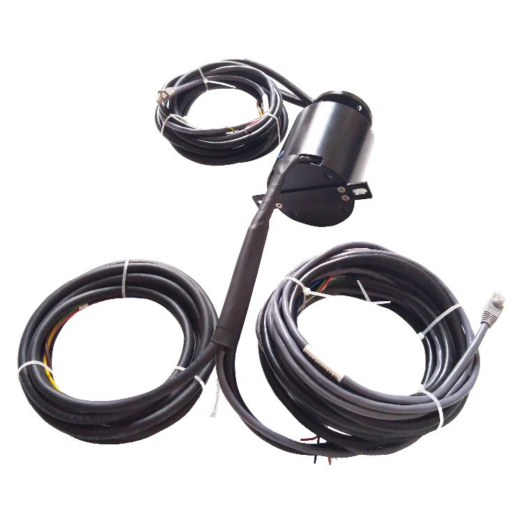 DHS100-18-003 OD100mm Ethernet slip ring with 20A current/5A signal/100M Ethernet signal., view 2