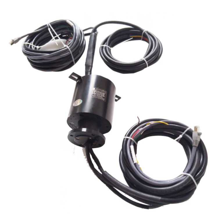 DHS100-18-003 OD100mm Ethernet slip ring with 20A current/5A signal/100M Ethernet signal., view 3