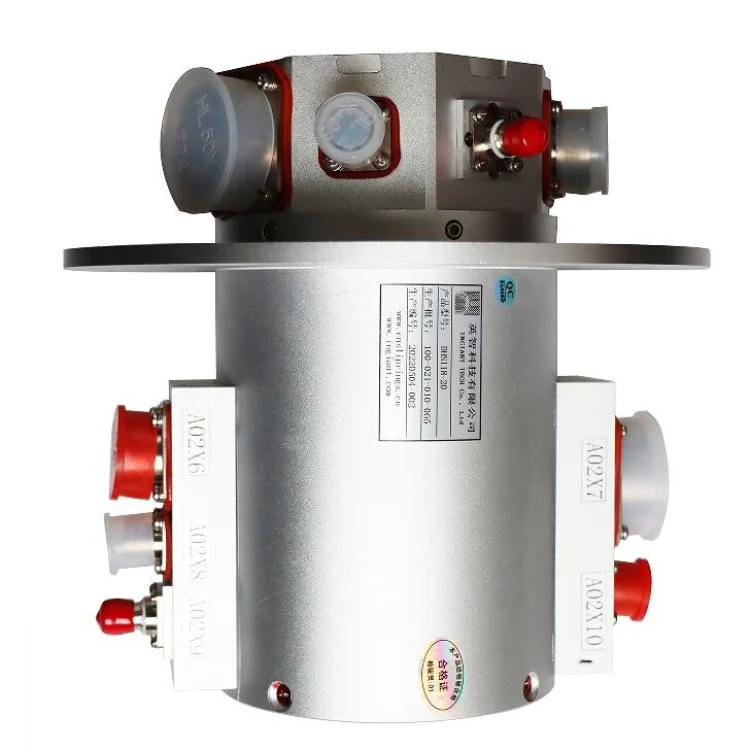 DHS118-20 Non-standard customized high-end solid shaft slip ring with aviation plug, view 2